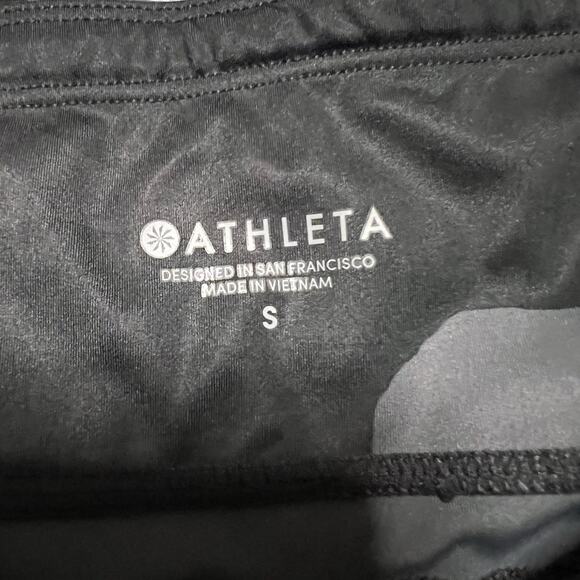 Athleta Camo Contender Leggings Womens Small Black Gray Zip Pockets 405480 - Picture 4 of 9